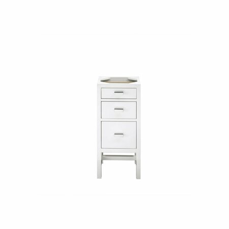 JAMES MARTIN VANITIES Addison 15in Base Cabinet Only, Glossy White E444-BC15-GW